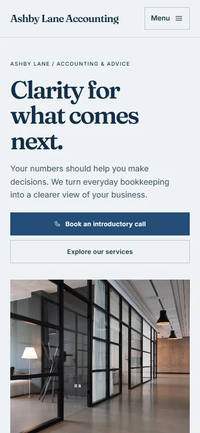 Ashby Lane Accounting phone layout