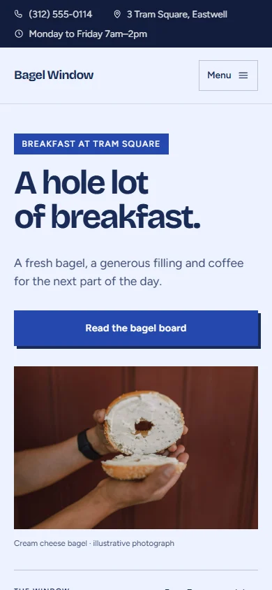Bagel Window phone layout