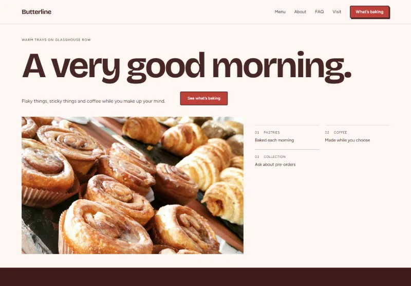 Butterline website concept