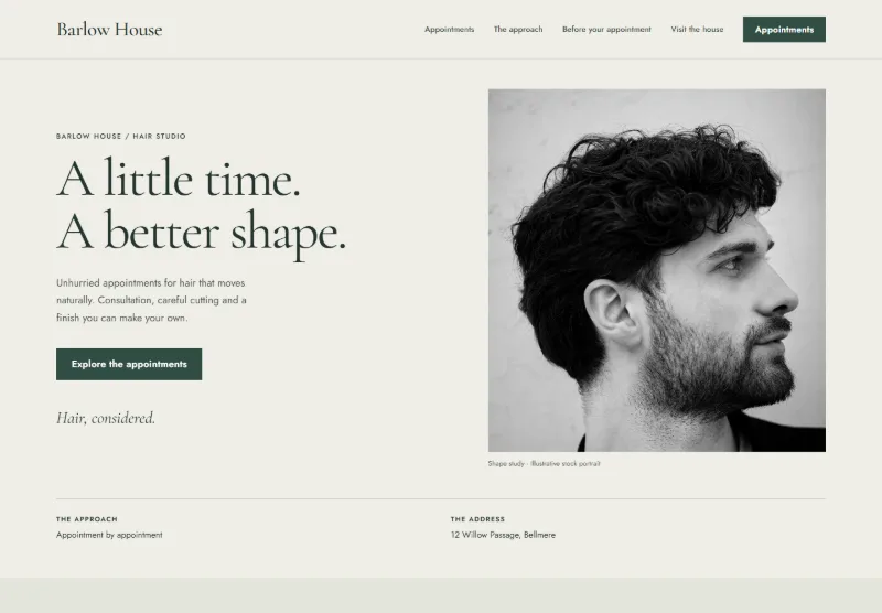 Barlow House website concept