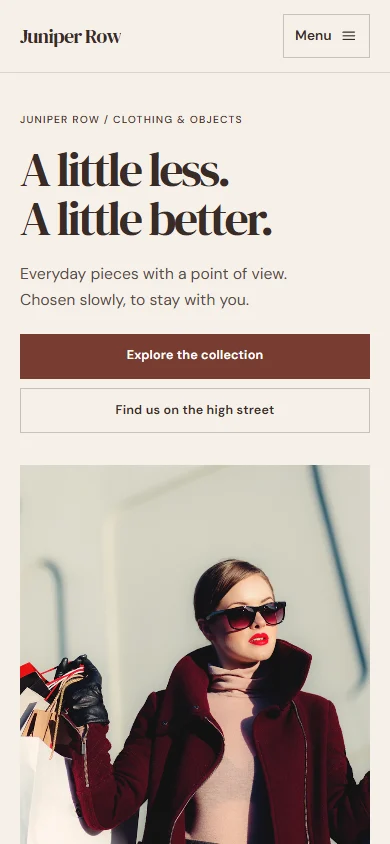 Juniper Row phone layout