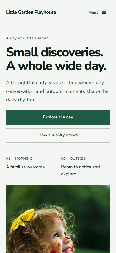 Little Garden Playhouse phone layout