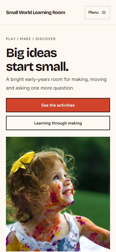 Small World Learning Room phone layout
