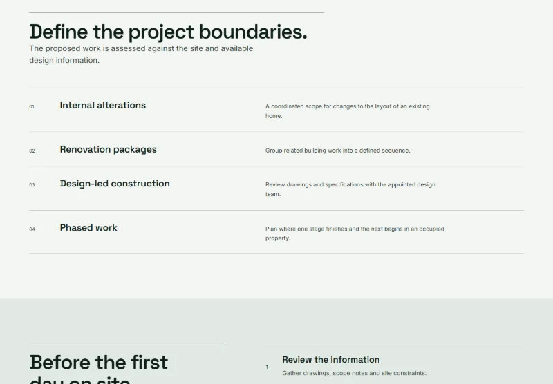 Framework Build page detail