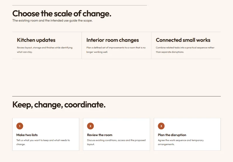 Renewal Rooms page detail
