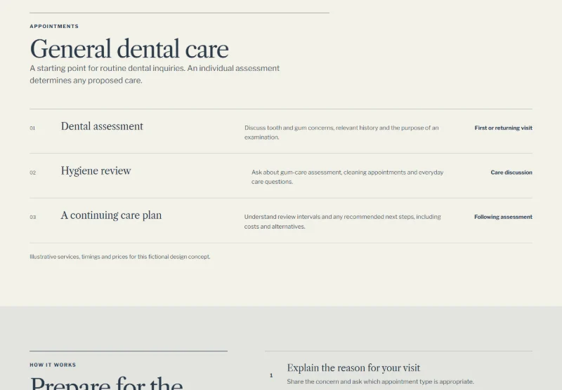 Clearview Dental page detail