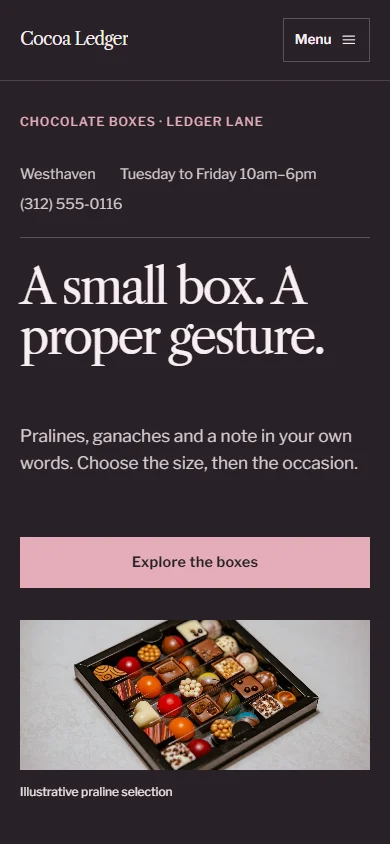 Cocoa Ledger phone layout