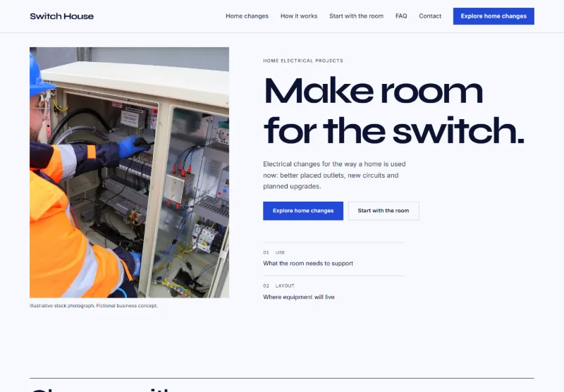 Switch House website concept