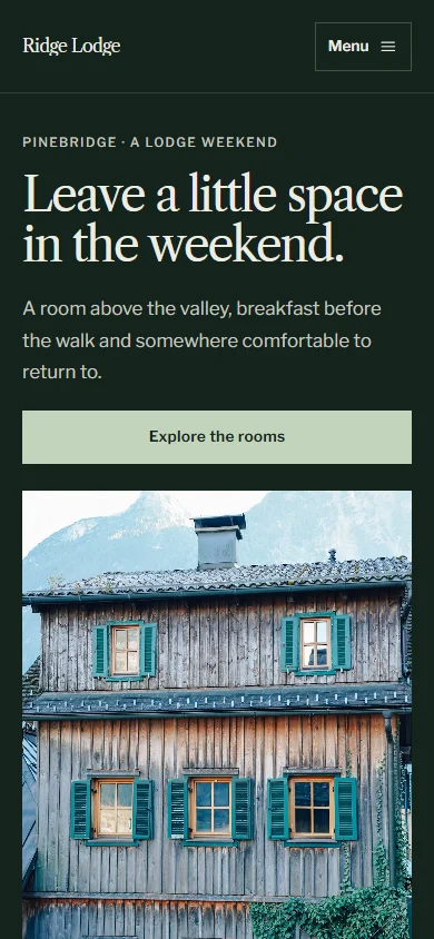 Ridge Lodge phone layout