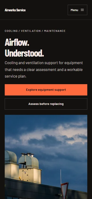 Airworks Service phone layout