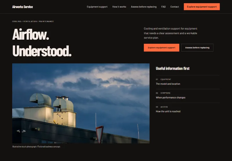 Airworks Service website concept