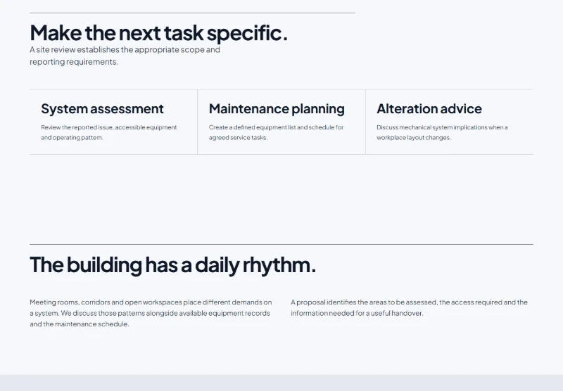 Balance Building Air page detail