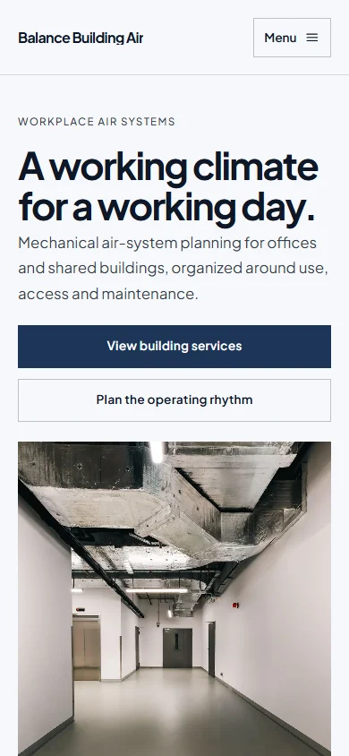 Balance Building Air phone layout