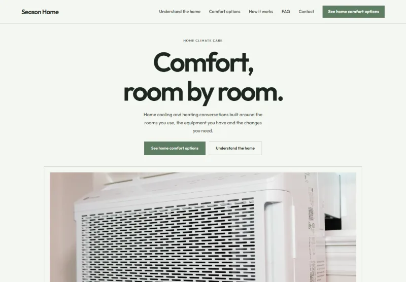 Season Home website concept