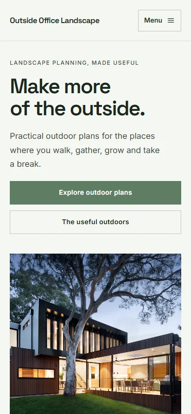 Outside Office Landscape phone layout
