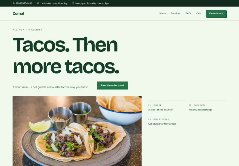 Comal website concept