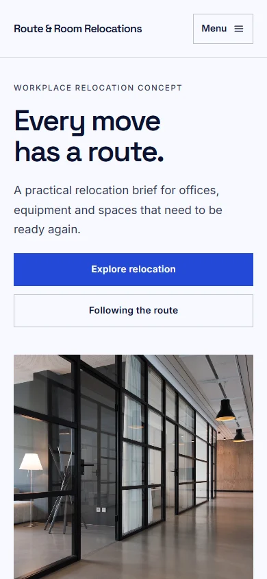 Route & Room Relocations phone layout