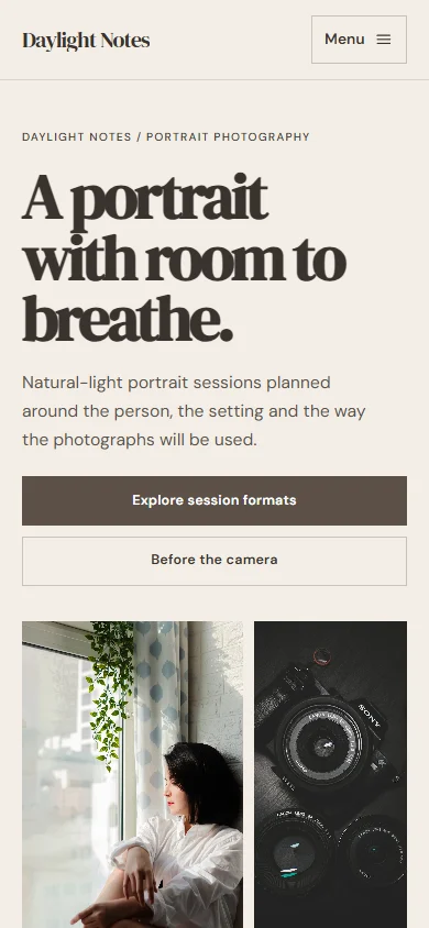 Daylight Notes phone layout