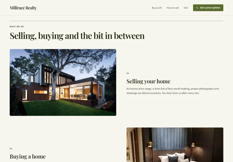 Millrace Realty page detail