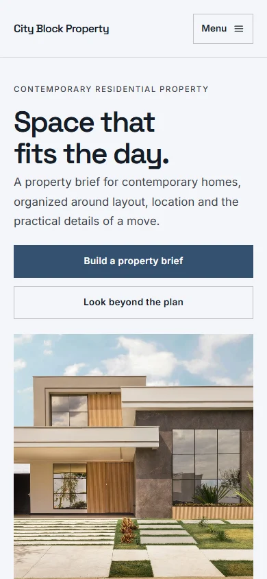City Block Property phone layout