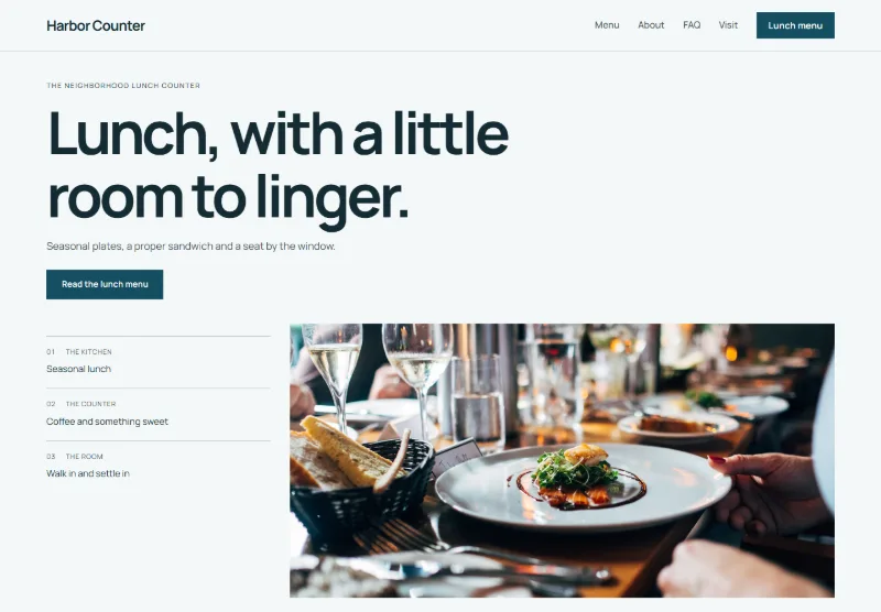 Harbor Counter website concept