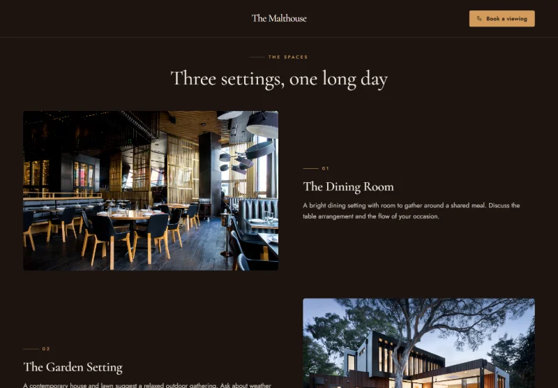 The Malthouse page detail