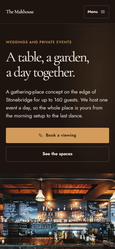 The Malthouse phone layout