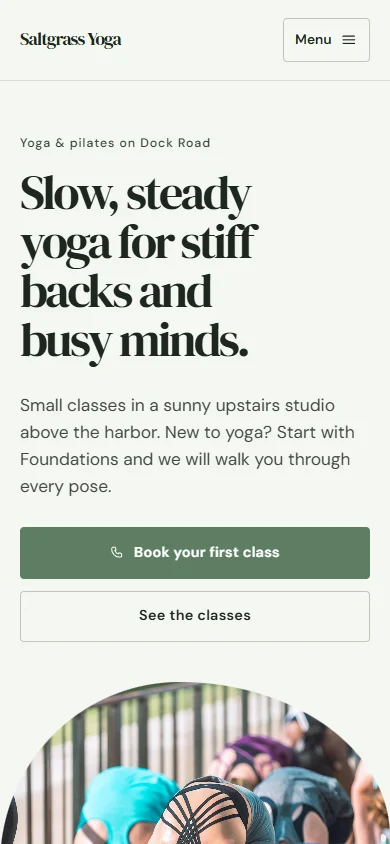 Saltgrass Yoga phone layout