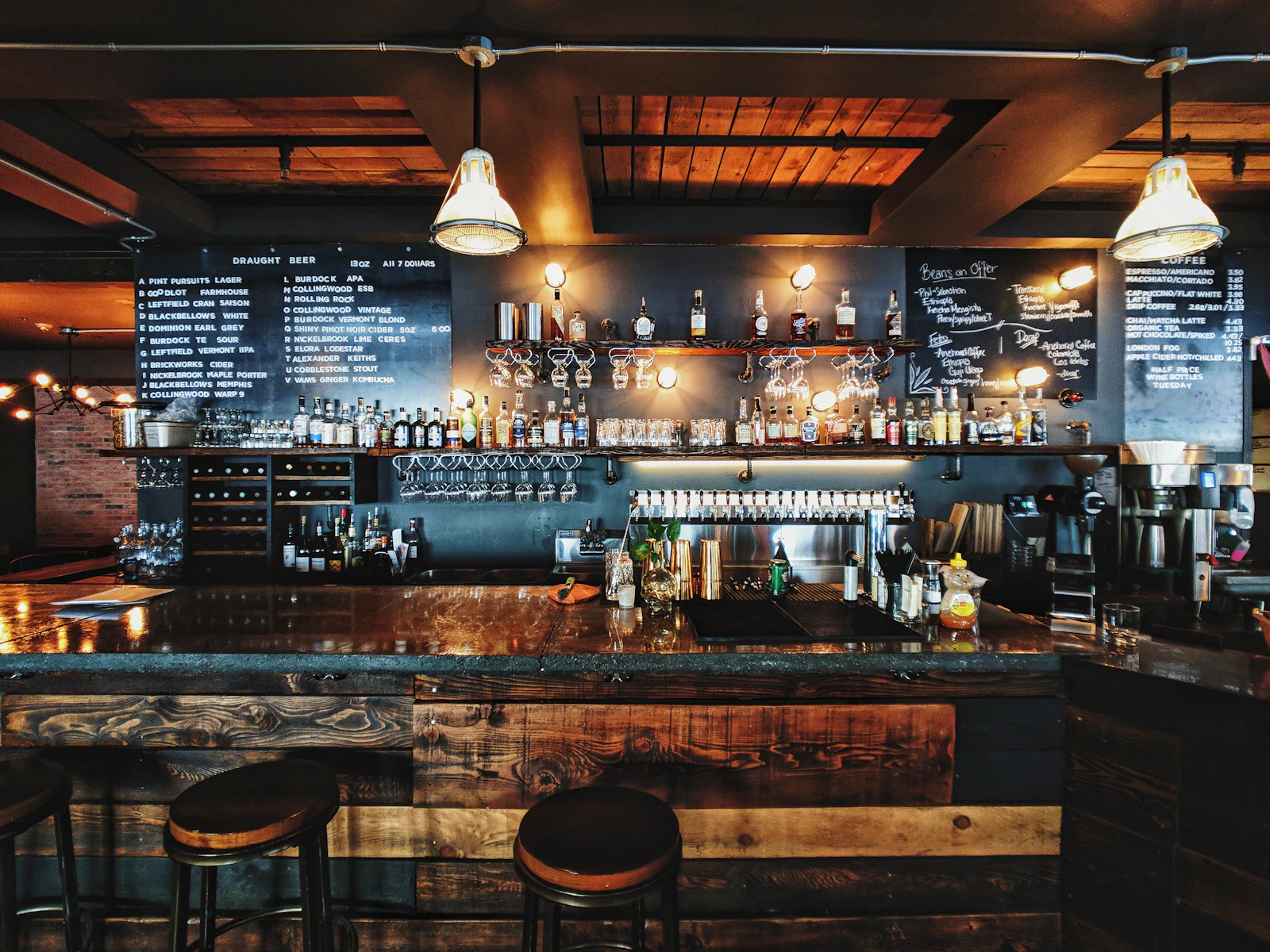 A neighborhood bar setting